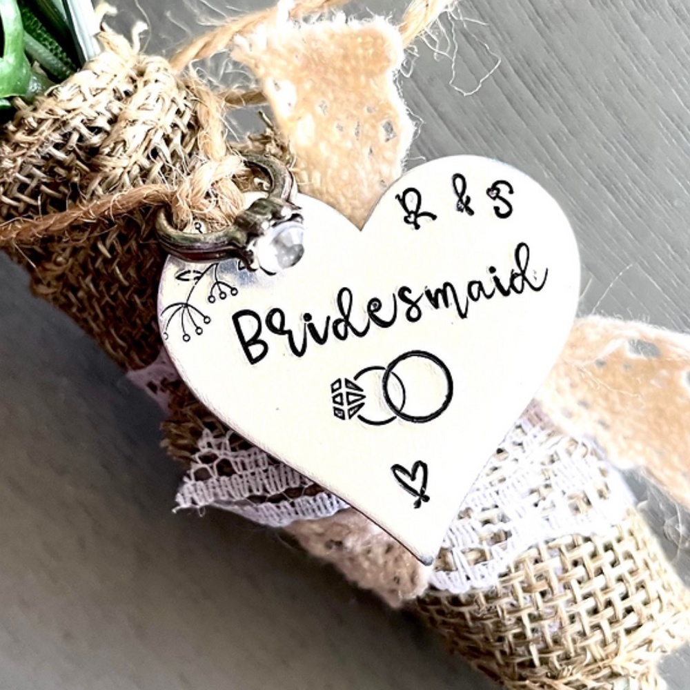 Bridesmaid Wedding Bouquet- Bouquet Charm- Bridesmaid Gift- Maid Of Honor